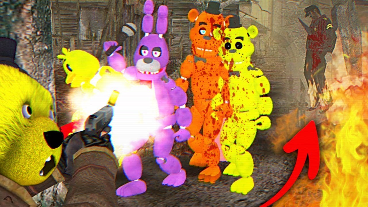 FNAF НАШЕЛ СЕКРЕТНУЮ ДЕРЕВНЮ АНИМАТРОНИКОВ где ОНИ СЖИГАЮТ ОХРАННИКА из ФНАФ !!!