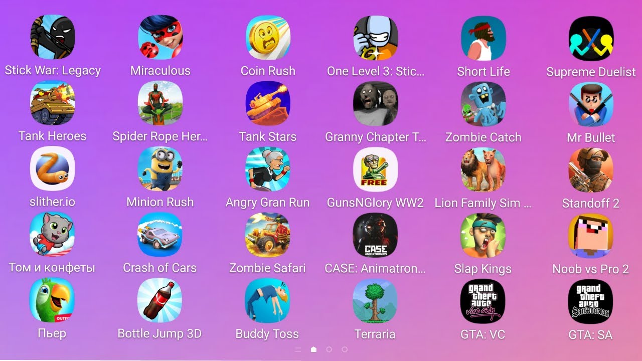 GrannyChapterTwo,CASE:Animatronic,GTA:VC,Tom:CandyRun,ZombieCatch,Standoff 2