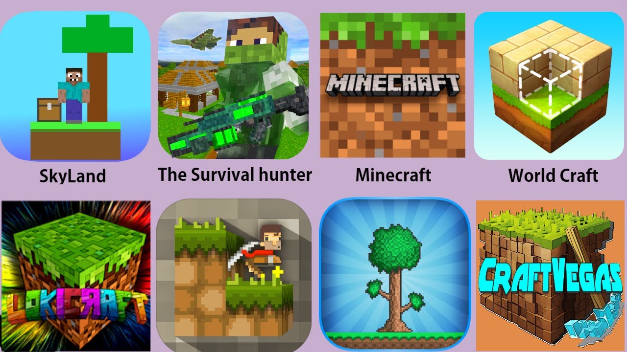 Minecraft,CraftVegas,SkyLand,LokiCraft,LostMiner,Terraria,World Craft