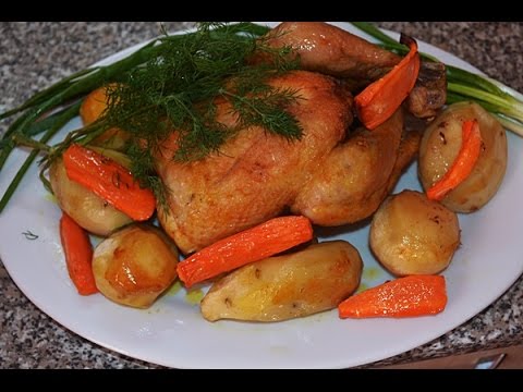 Вкусная запеченная курица в духовке
