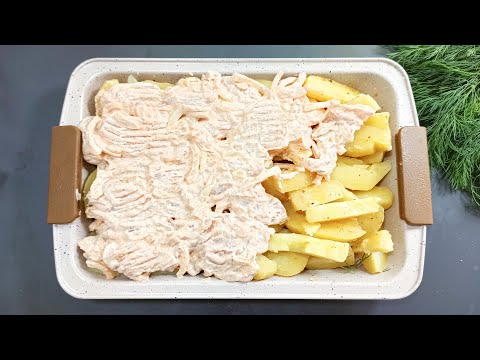 Выкладываю сверху картошки и в духовку! Простой и вкусный УЖИН!