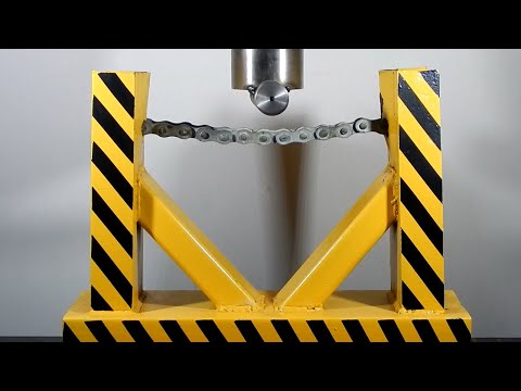 ГИДРАВЛИЧЕСКИЙ ПРЕСС ПРОТИВ РОЛИКОВОЙ ЦЕПИ