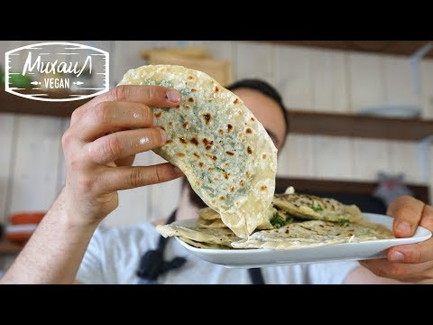 Домашние Кутабы с зеленью
