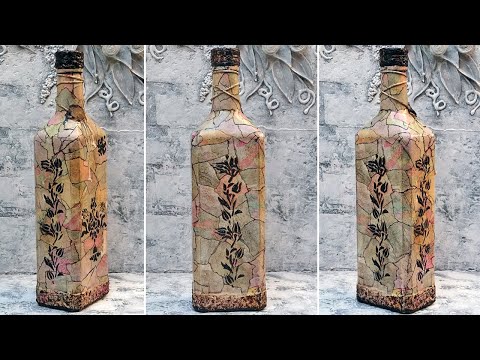Интересный декор бутылки, такого вы еще не видели