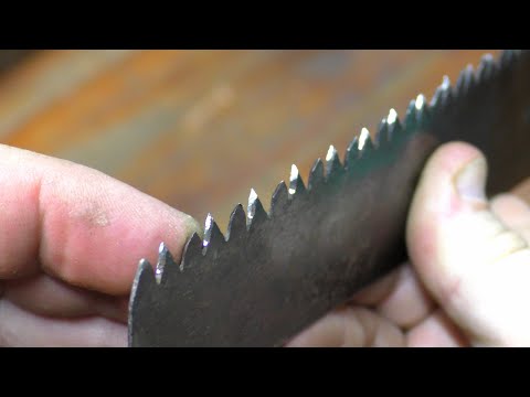 Как быстро и просто наточить ножовку напильником! Не каждый это знает но каждый сможет.