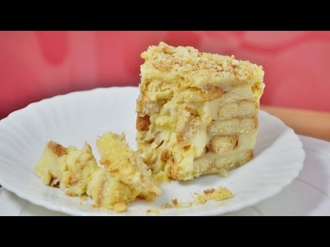 Ленивый торт "Наполеон" из печенья Ушки