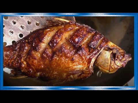 Мелкий жаренный карась без костей по-китайски, вкусный и хрустящий,