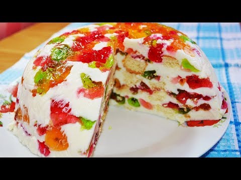 Нежный ЖЕЛЕЙНО-БИСКВИТНЫЙ торт - 2 способа сборки