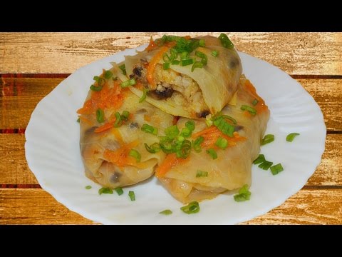 Постные голубцы с грибами и рисом - ВКУСНО!!!