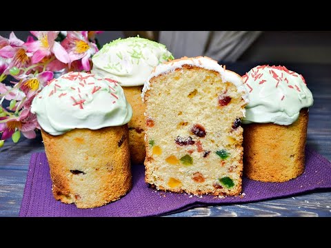 РЕЦЕПТ НАХОДКА! Пасхальный кулич БЕЗДРОЖЖЕВОЙ НА СГУЩЁННОМ МОЛОКЕ