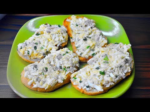 Салат-закуска из печени трески - очень вкусно и просто