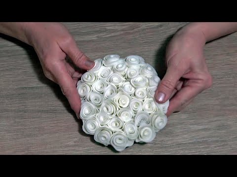Сделали настоящую красоту в подарок из диска и фоамирана