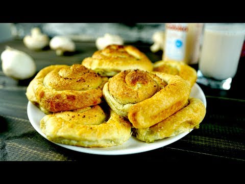 Слоёные УЛИТКИ с картофелем и грибами