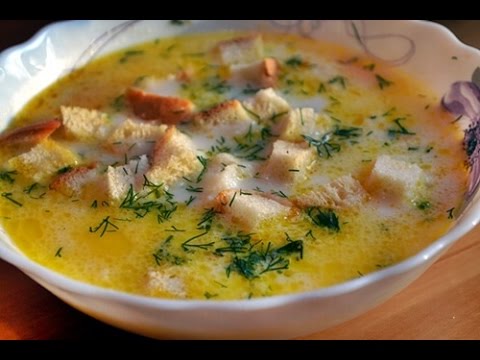Сырный суп с колбасой