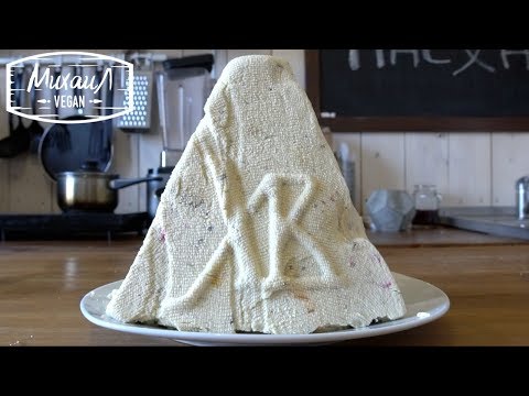 Творожная Пасха из тофу без выпечки