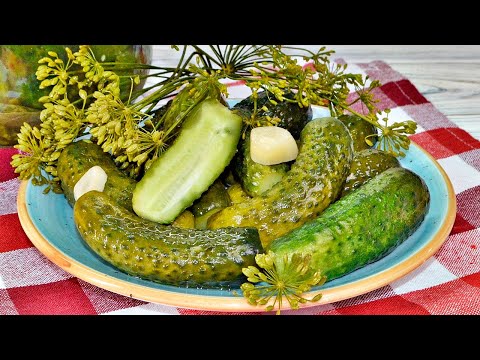 Хрустящие малосольные огурчики за ночь - бесподобно!