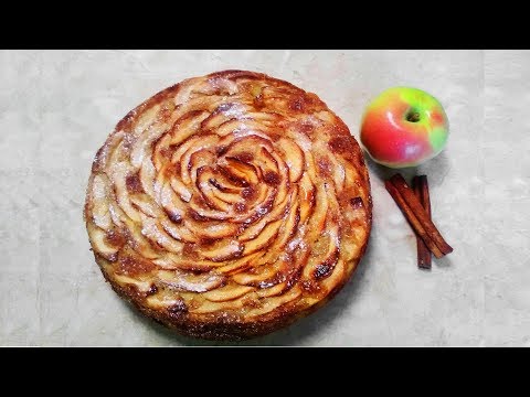 Шарлотка с яблоками без миксера, быстро и вкусно