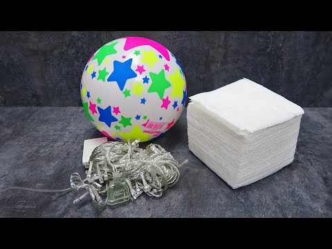 Шикарная Новогодняя идея из простых салфеток и гирлянды