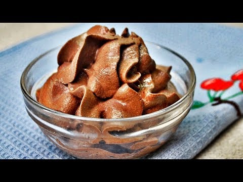Шоколадно-сметанный десерт за пол минуты