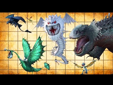 10 Самых БОЛЬШИХ и Тяжелых драконов из Как приручить дракона.