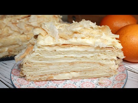 100 слоев в одном торте и очень вкусный крем. Торт Наполеон.