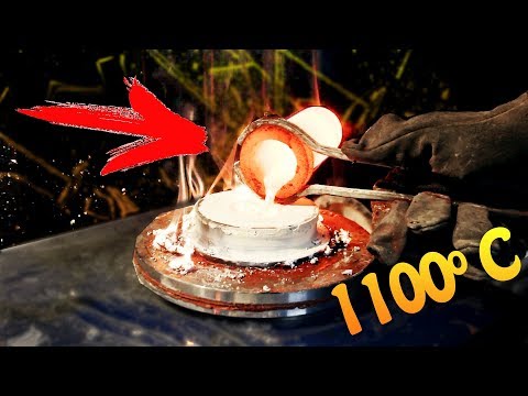 ЧТО ЕСЛИ ВЫЛИТЬ РАСКАЛЕННУЮ ЛАВУ в 1100 ГРАДУСОВ в ГИПС ..?!