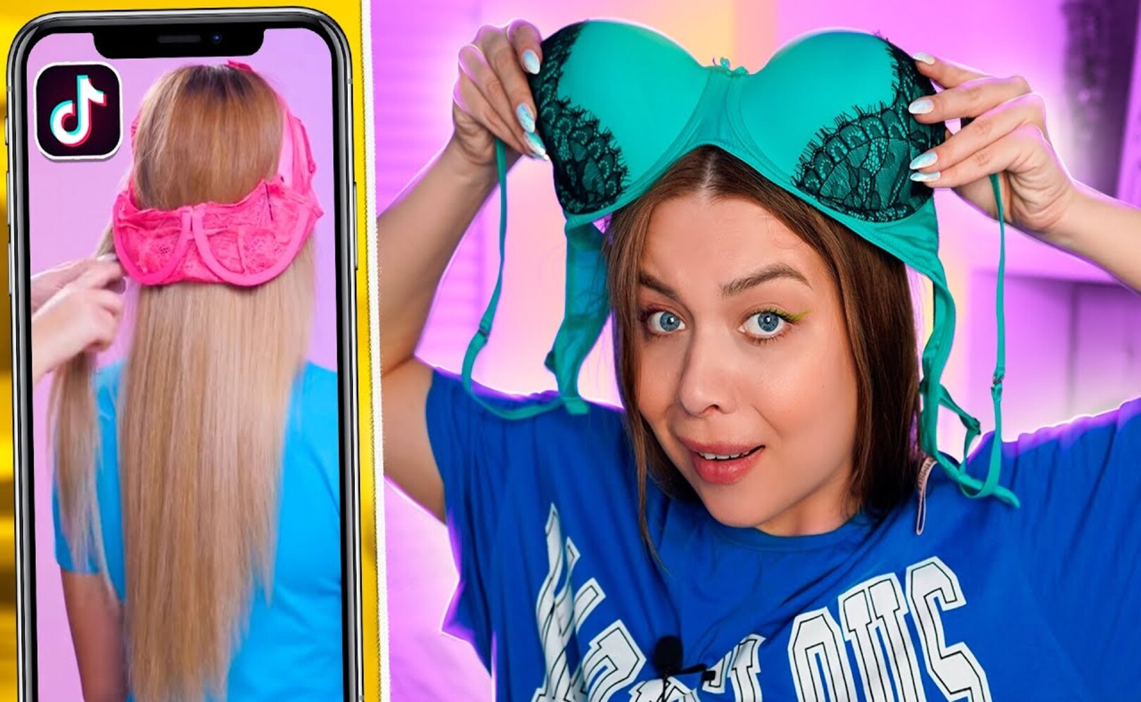 УКЛАДКА БЮСТГАЛЬТЕРОМ😱ПРОВЕРКА СТРАННЫХ ЛАЙФХАКОВ ИЗ ТИК ТОК Tanya StreLove