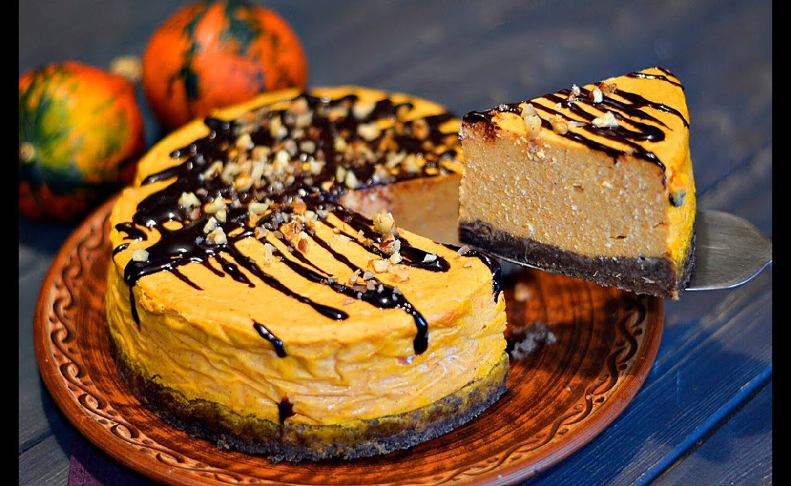 Тыквенный чизкейк. И он обалденный! Pumpkin cheesecake Прекрасный осенний десерт!
