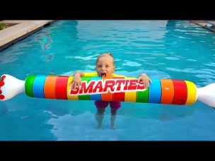 Children Pretend Play with Giant Inflatable Toys