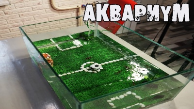 DIY самодельный аквариум в стиле футбольного поля дома! 0