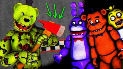 FNAF 3D МЕСТЬ АВТОНА ИГРАЮ за СПРИНГТРАПА и УБИВАЮ АНИМАТРОНИКОВ ТОПОРОМ в ПИЦЦЕРИИ ФНАФ !!!