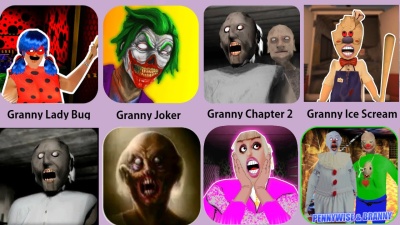 Granny,Granny Barbie,Granny Joker,Granny Chapter Two,Granny Baldi,Granny Ice Scream 3