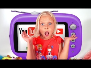 Kids pretend play with magic TV and Giant slide with Toys