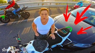АВТОМОБИЛИСТ ВЪЕХАЛ В ЗАД МОТОЦИКЛА | Ситуации на дороге и АВТО-МОТО ДТП