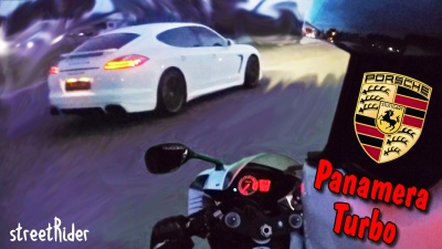 ГОНКА С ПОРШЕ | Porsche Panamera Turbo vs Suzuki GSX-R 600