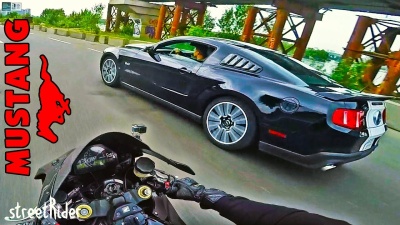 ЗАРУБА С МУСТАНГОМ | Ford Mustang 5.0 V8 GT vs Honda Fireblade
