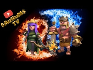 Король и Королева, снос 9 ТХ (фан-атака) | Clash of Clans