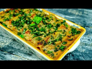 Рецепт КАННЕЛЛОНИ с тофу и шпинатом под соусом БЕШАМЕЛЬ