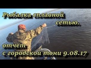 рыбалка сплавной сетью. отчёт с городской тони. 9.08.17