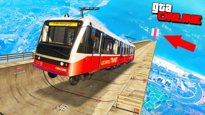 САМЫЙ СУМАСШЕДШИЙ СПУСК НА ТРАМВАЕ! ПОВОРОТ НЕ ТУДА И ТЫ УПАДЕШЬ В GTA 5 ONLINE
