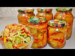 Улетный САЛАТ НА ЗИМУ "Кубанский" с капустой и огурцами - полюбите сразу!