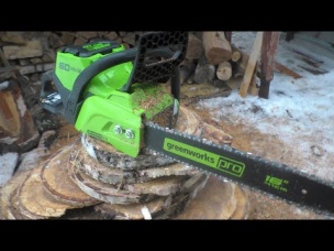 Чем же аккумуляторная пила лучше бензиновой. Тест и обзор пилы Greenworks 60V GD60CS40.