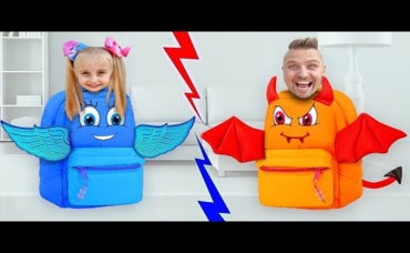 Alice and Dad Play Rules of Good Behavior Funny Videos about Good vs. Bad Behavior