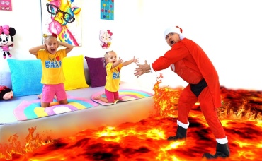 Alice and Eva Get into Trouble Playing with Funny Dad