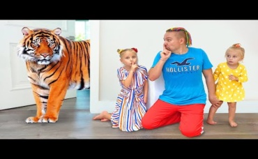 Alice and Dad met Wild Animals that Escaped from the Zoo