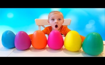 Alisa learns colors and hunts colored eggs with surprises and dolls Kids songs
